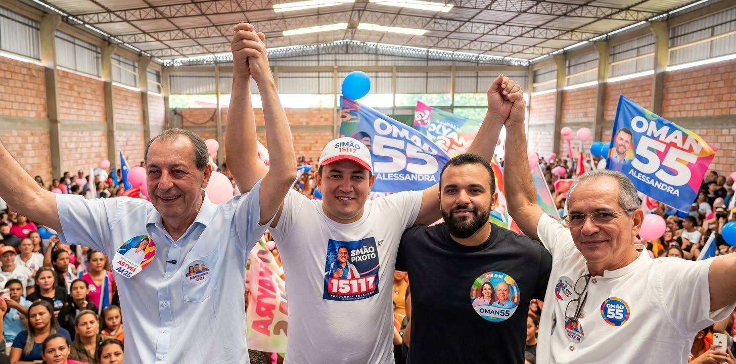 Simão Peixoto avança pelo interior do Amazonas e reúne multidão em Nova Olinda do Norte