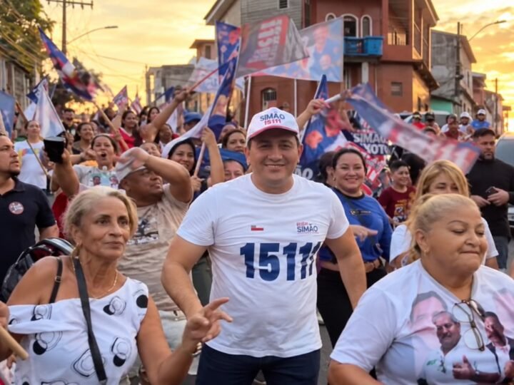 Em clima de festa, Simão Peixoto fecha campanha em Manaus e reúne multidão em grande caminhada no Jorge Teixeira